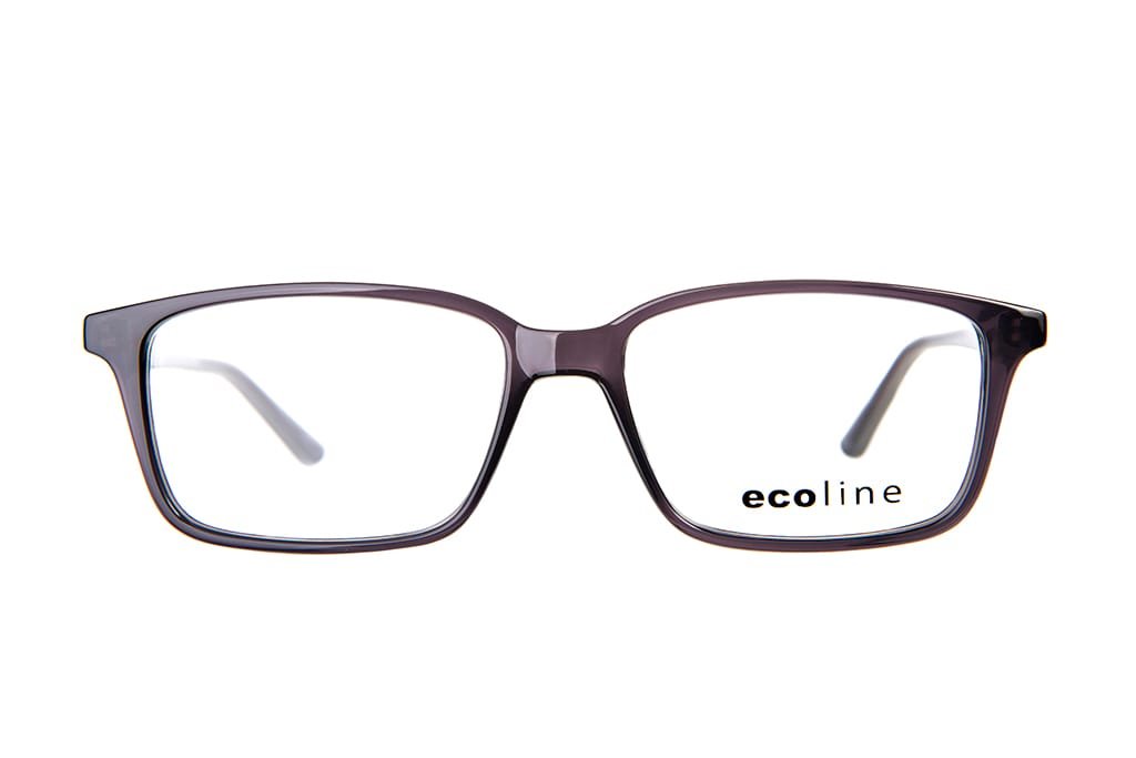 Ecoline 8 prescription glasses in Black, black rectangular frame