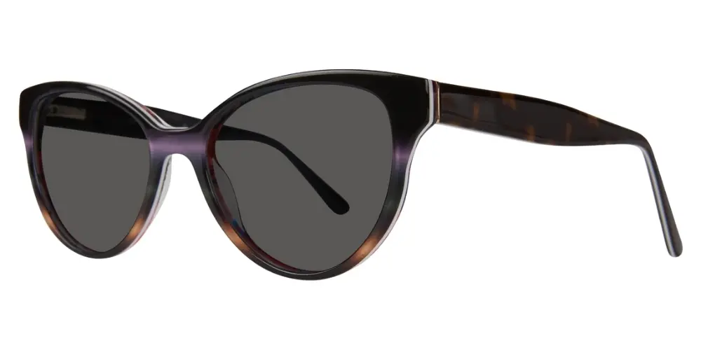 Freya Sun 025 prescription sunglasses in Brown, round sunglasses with grey lenses