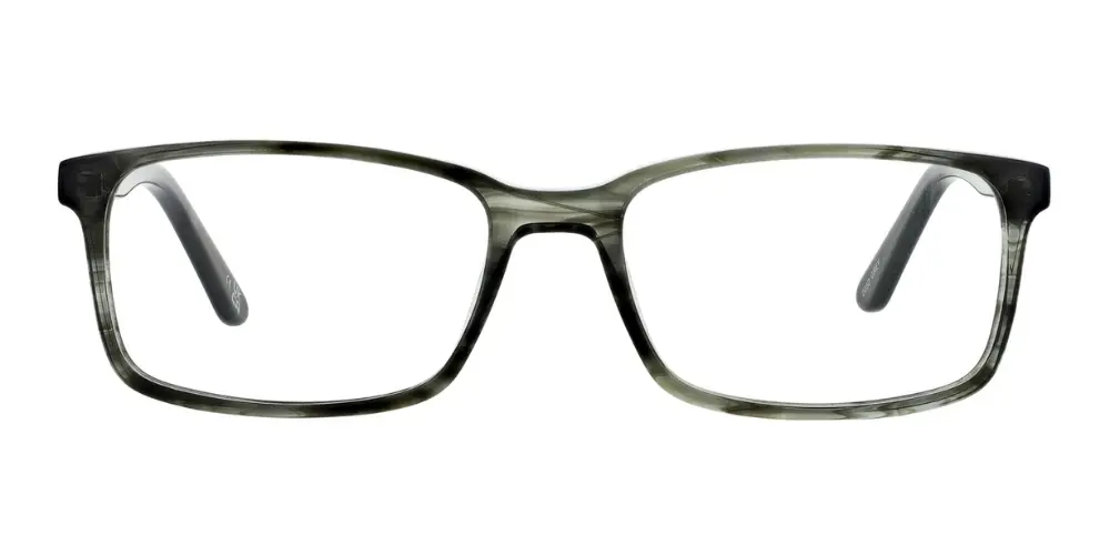 Cameo Archie prescription glasses in Grey, grey striped rectangular frame