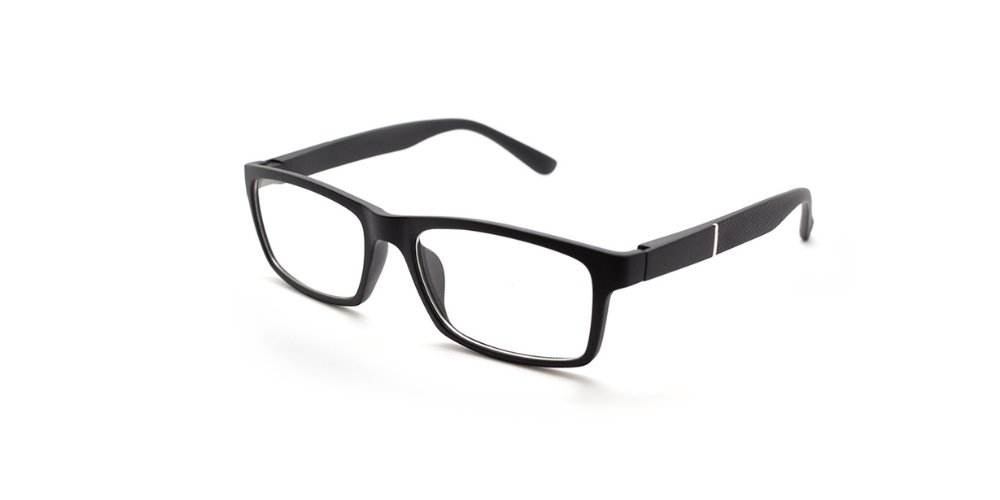 Ol001 prescription glasses in Black, black rectangular frame