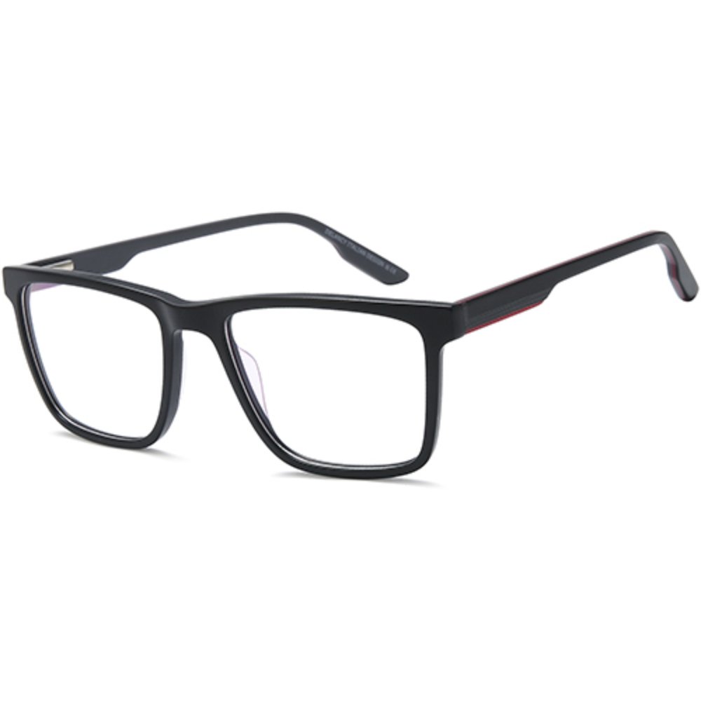 DEL203 prescription glasses in Black, black square frame