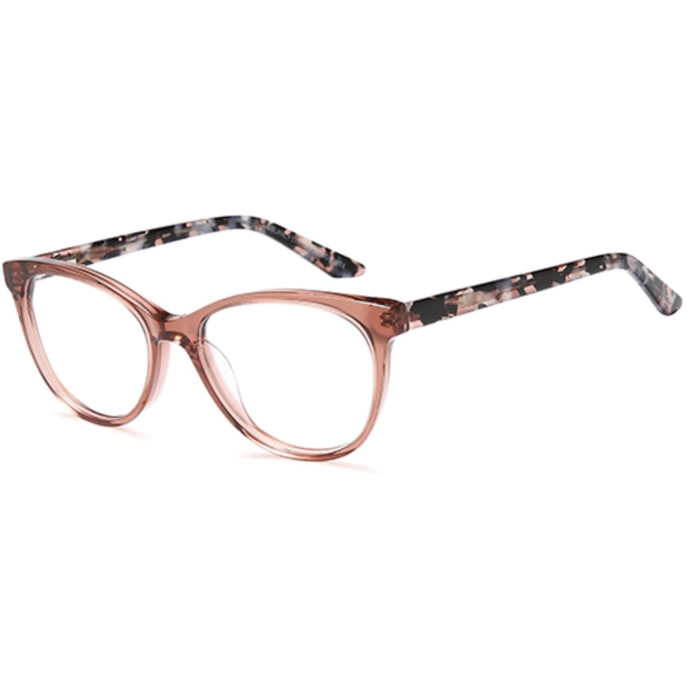 DEL205 glasses in Brown, soft cat-eye frame