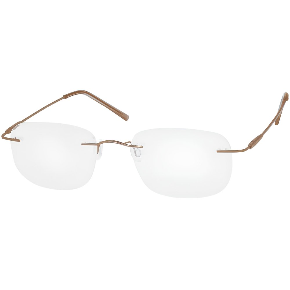 SMART prescription glasses in Silver, rimless frame