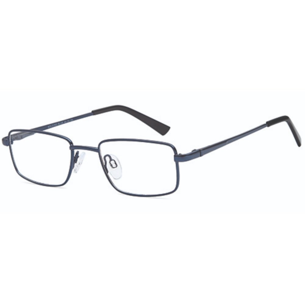 Solo 052 glasses in Blue, blue metal rectangular frame