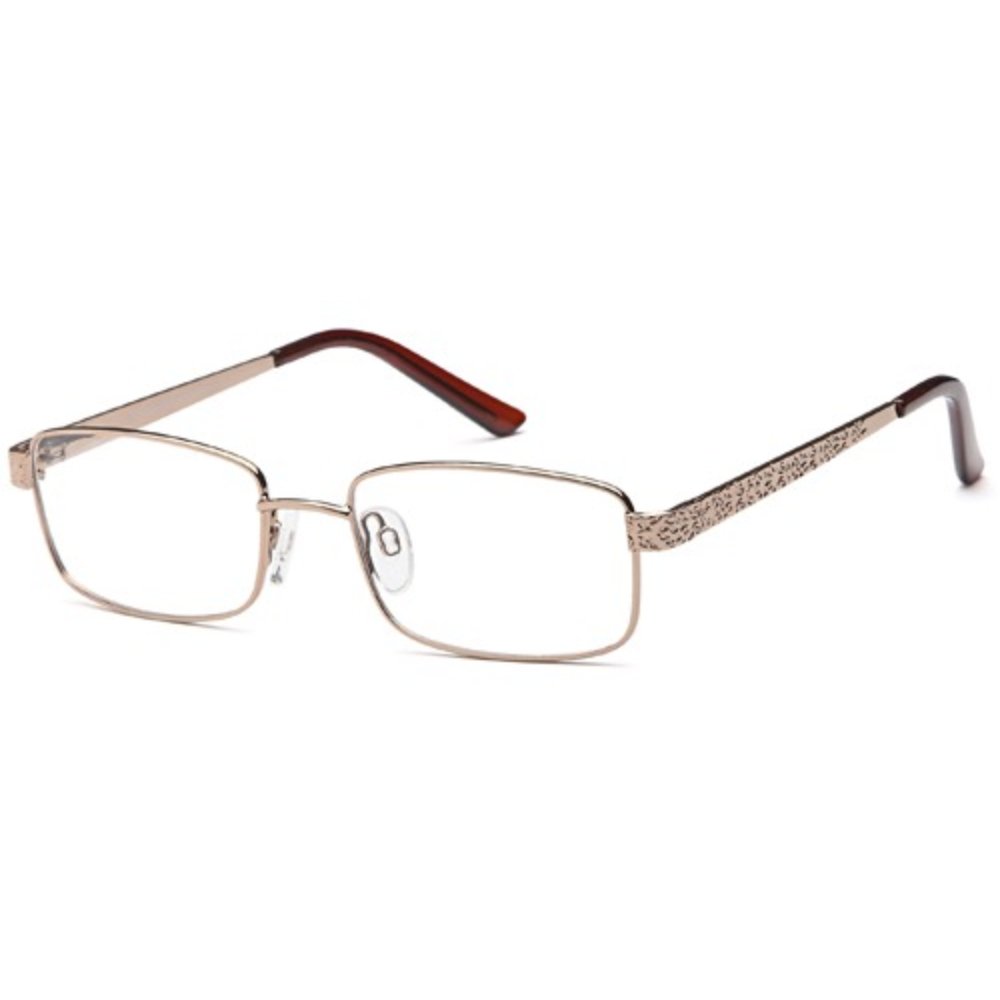 Solo 220 prescription glasses in Brown, metal rectangular frame