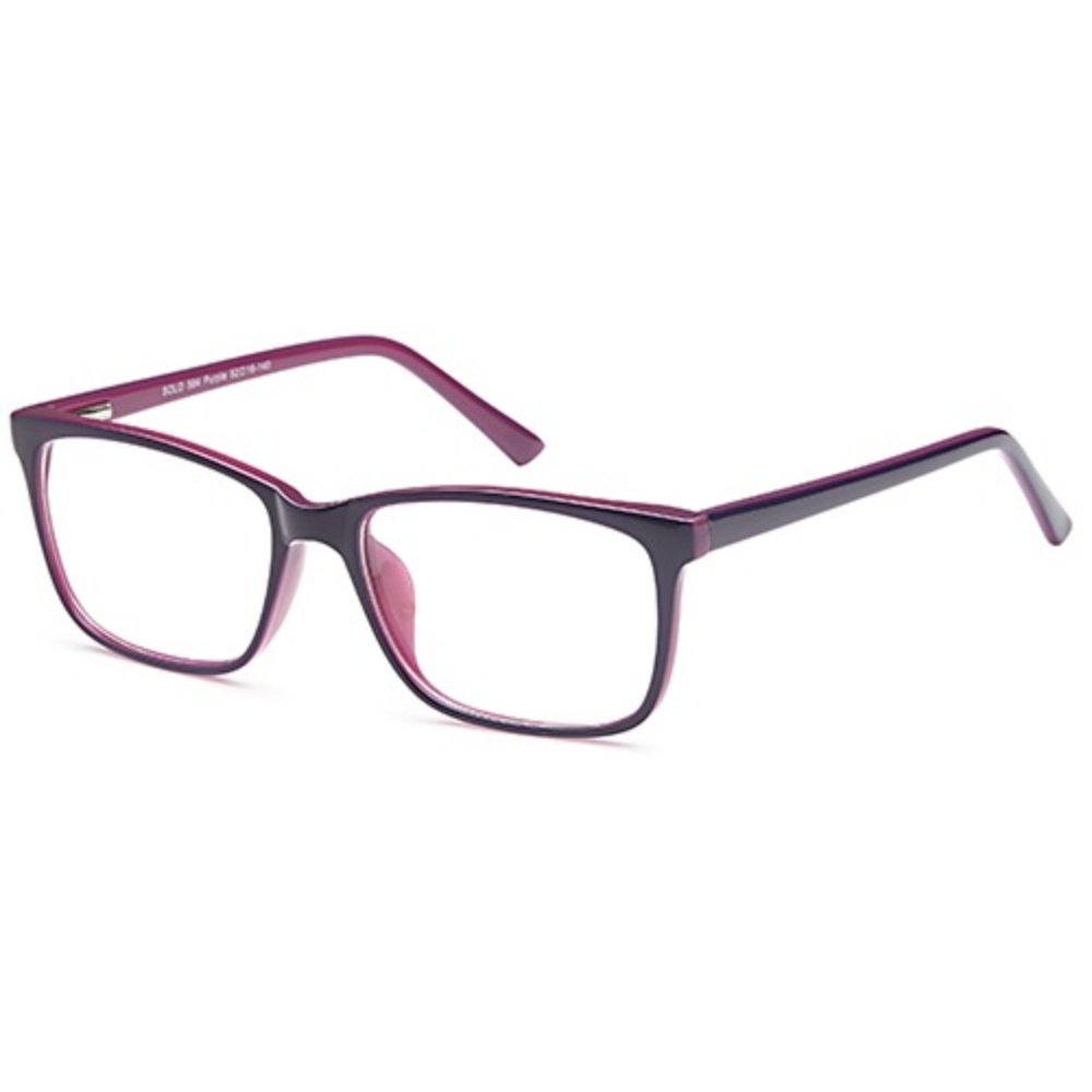 Solo 584 glasses in Black/Purple, black and purple rectangular frame