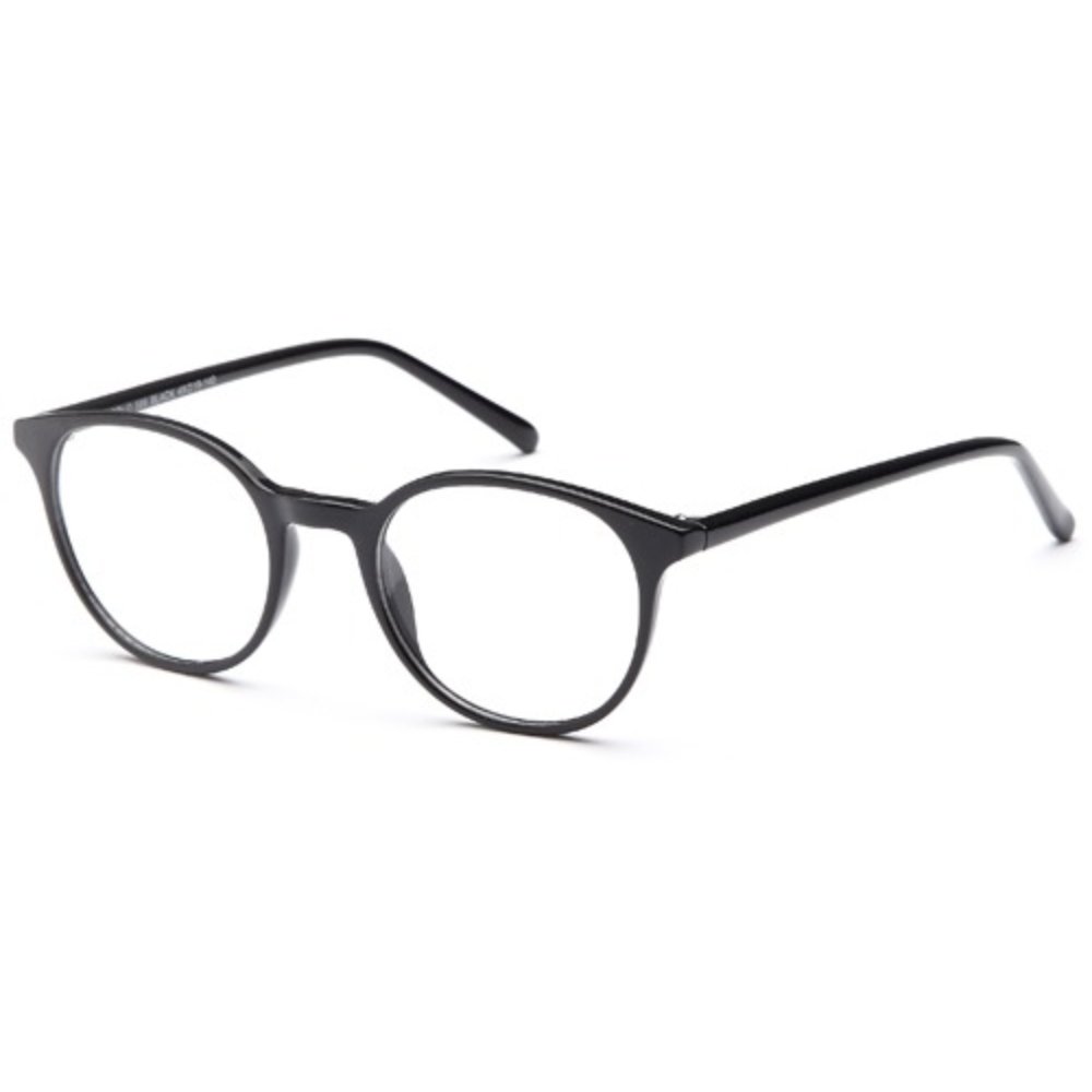 Solo 589 prescription glasses in Black, black round frame