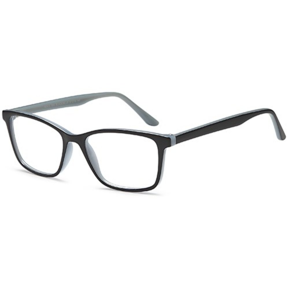 Solo 800 prescription glasses in Black / Blue, black and blue soft rectangular frame