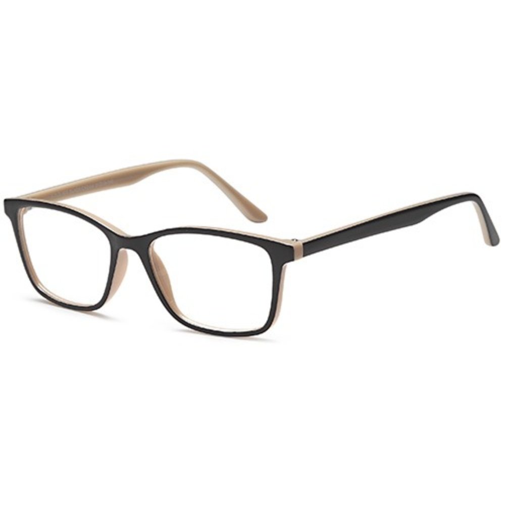 Solo 800 glasses in Black/Cream, black and cream soft rectangular frame