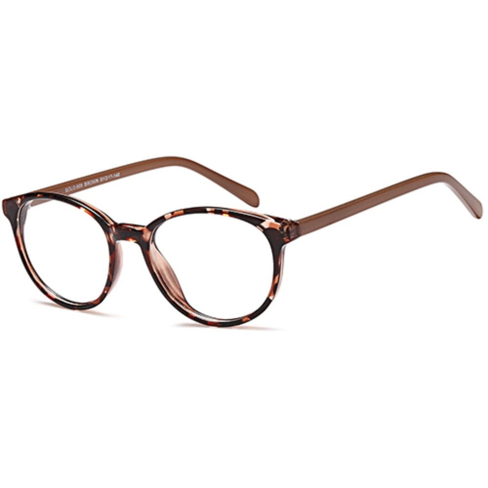 Solo 809 prescription glasses in Brown, brown and tortoiseshell round frame