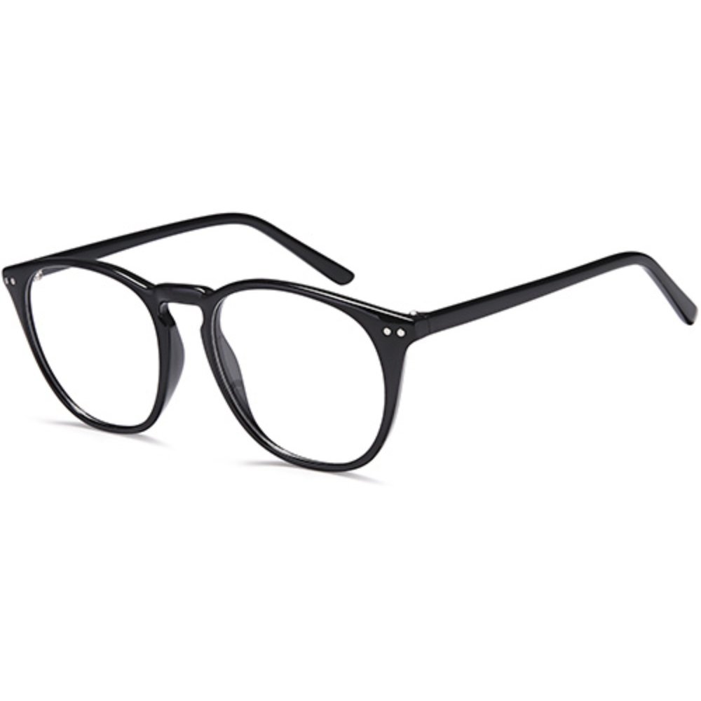 Solo 822 prescription glasses in Black, black round frame