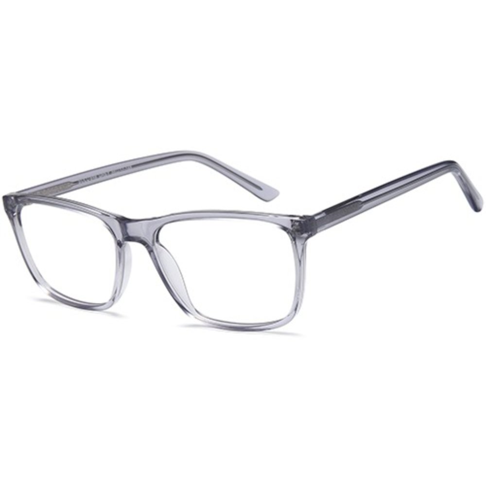 Solo 846 glasses in Grey, grey translucent rectangular frame