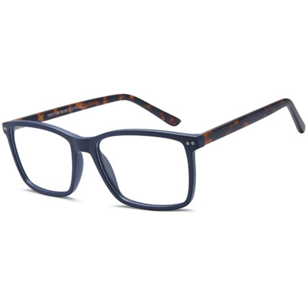 Solo 848 glasses in Blue, navy rectangular frame