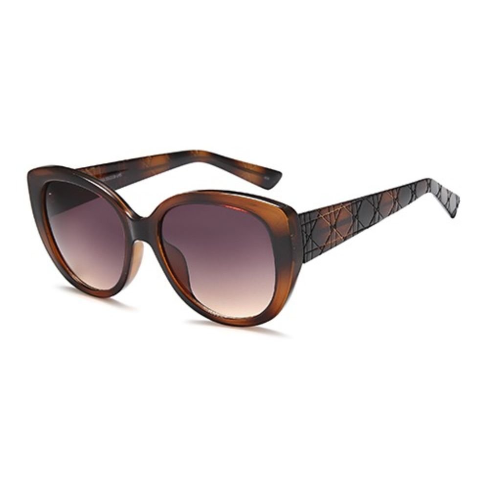 W58 sunglasses in Havana, tortoiseshell oversized square sunglasses with brown gradient lenses