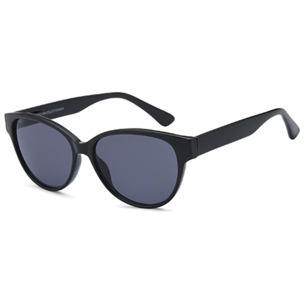 W70 prescription sunglasses in Black, black cat-eye sunglasses with grey lenses